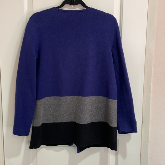 Talbots color block open cardigan blazer MP - Picture 3 of 10